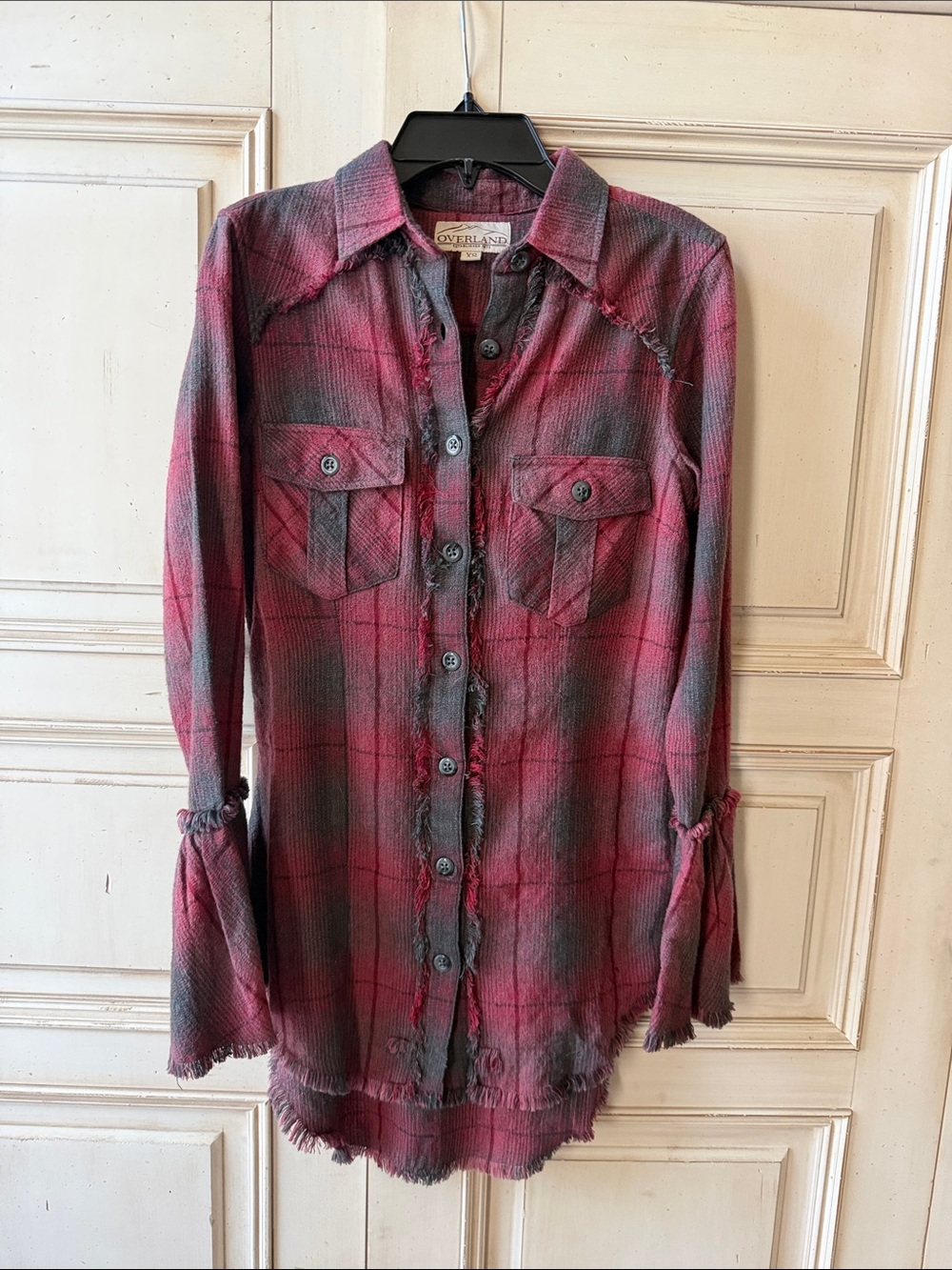Overland Women's Red Plaid Button-Down Shirt